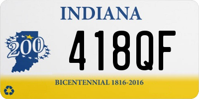 IN license plate 418QF