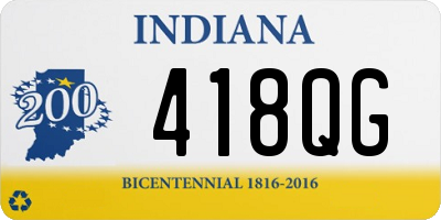 IN license plate 418QG