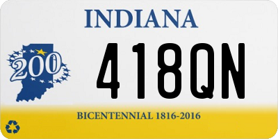 IN license plate 418QN