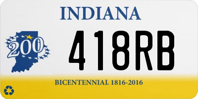 IN license plate 418RB