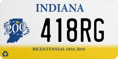 IN license plate 418RG