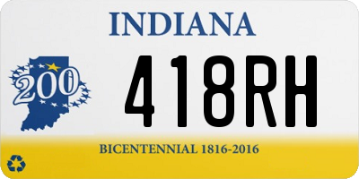 IN license plate 418RH