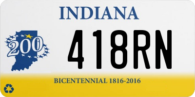 IN license plate 418RN