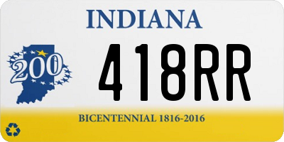 IN license plate 418RR