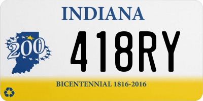 IN license plate 418RY