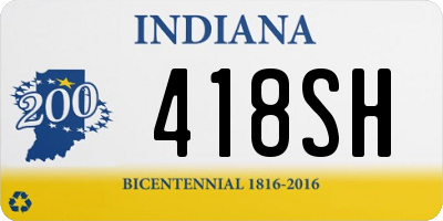 IN license plate 418SH