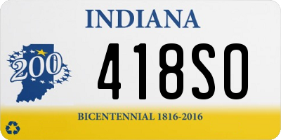 IN license plate 418SO