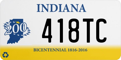 IN license plate 418TC