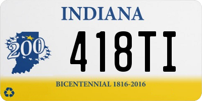 IN license plate 418TI