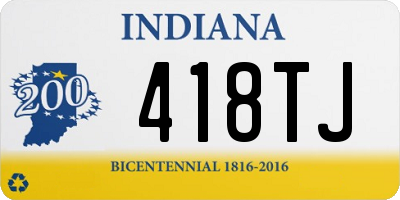 IN license plate 418TJ