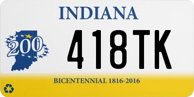 IN license plate 418TK