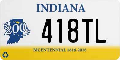 IN license plate 418TL