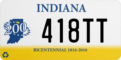 IN license plate 418TT