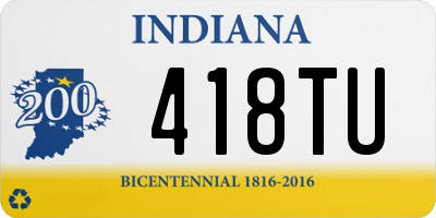 IN license plate 418TU