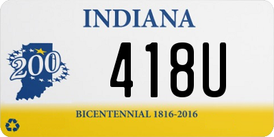 IN license plate 418U