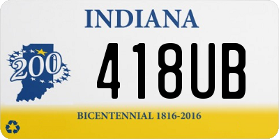 IN license plate 418UB