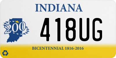 IN license plate 418UG