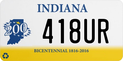 IN license plate 418UR