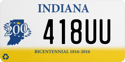 IN license plate 418UU