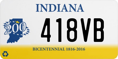 IN license plate 418VB