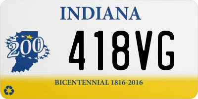 IN license plate 418VG