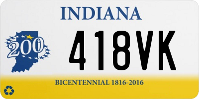 IN license plate 418VK