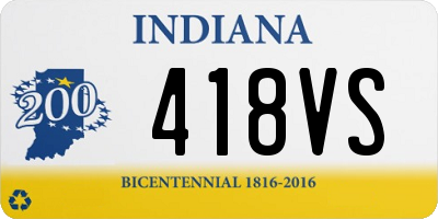 IN license plate 418VS