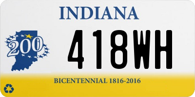IN license plate 418WH