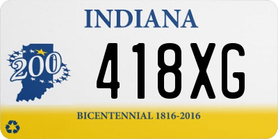 IN license plate 418XG