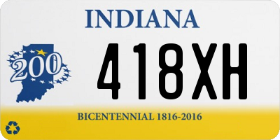 IN license plate 418XH