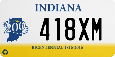 IN license plate 418XM