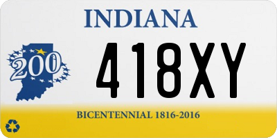 IN license plate 418XY