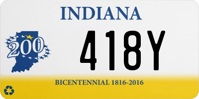 IN license plate 418Y