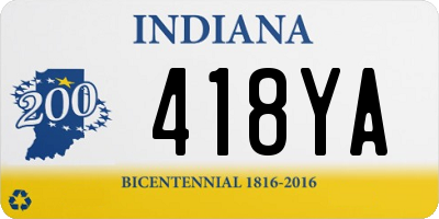 IN license plate 418YA