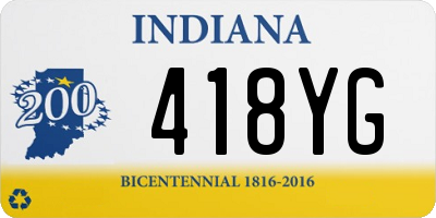 IN license plate 418YG