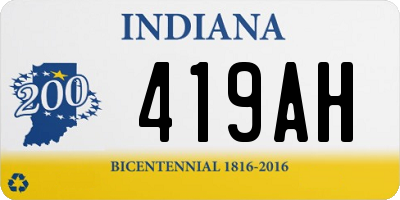 IN license plate 419AH