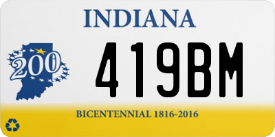 IN license plate 419BM