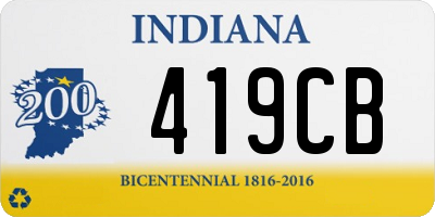 IN license plate 419CB