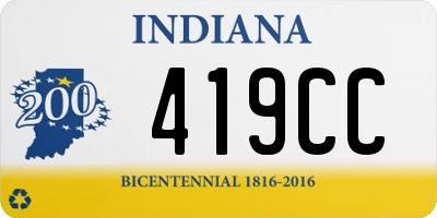 IN license plate 419CC