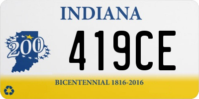 IN license plate 419CE