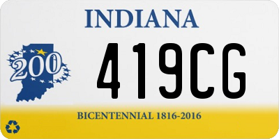 IN license plate 419CG