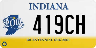 IN license plate 419CH