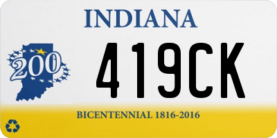 IN license plate 419CK
