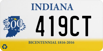 IN license plate 419CT