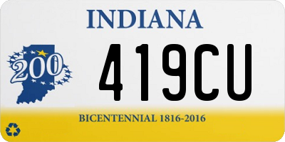 IN license plate 419CU