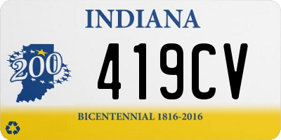 IN license plate 419CV