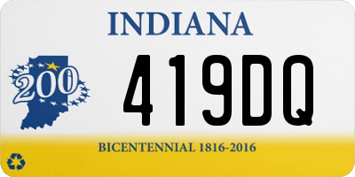 IN license plate 419DQ