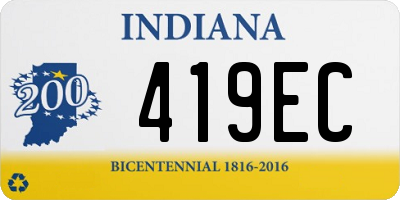 IN license plate 419EC