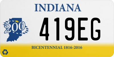 IN license plate 419EG