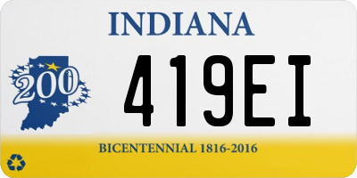 IN license plate 419EI